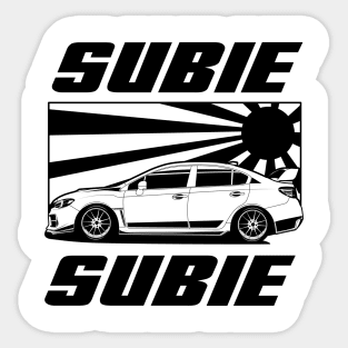 subie japan black print Sticker